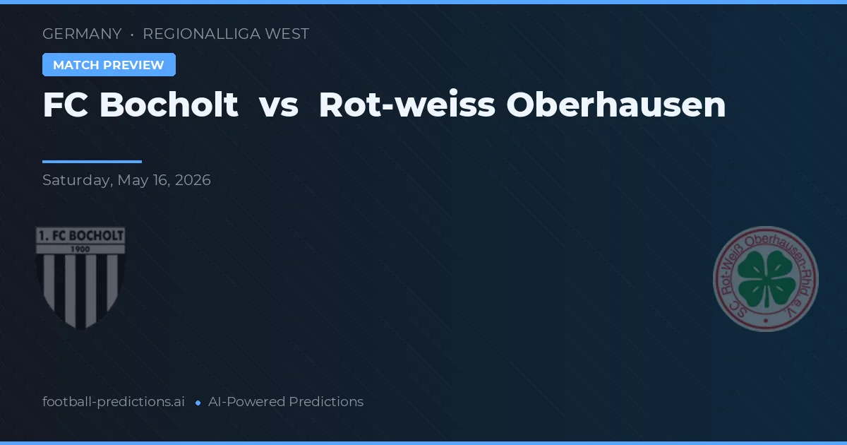 FC Bocholt vs Rot-Weiß Oberhausen — pronóstico y previa del partido