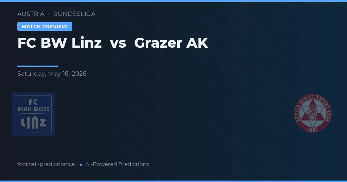 FC Linz vs Grazer AK — pronóstico y previa del partido