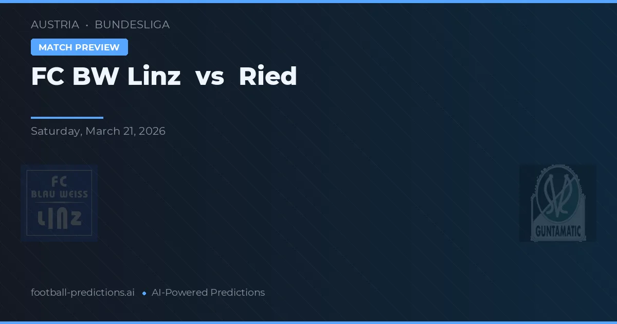 FC Linz vs Ried — pronóstico y previa del partido