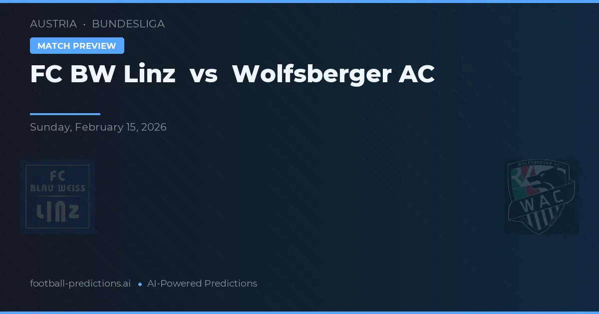 FC Linz vs Wolfsberger AC — pronóstico y previa del partido