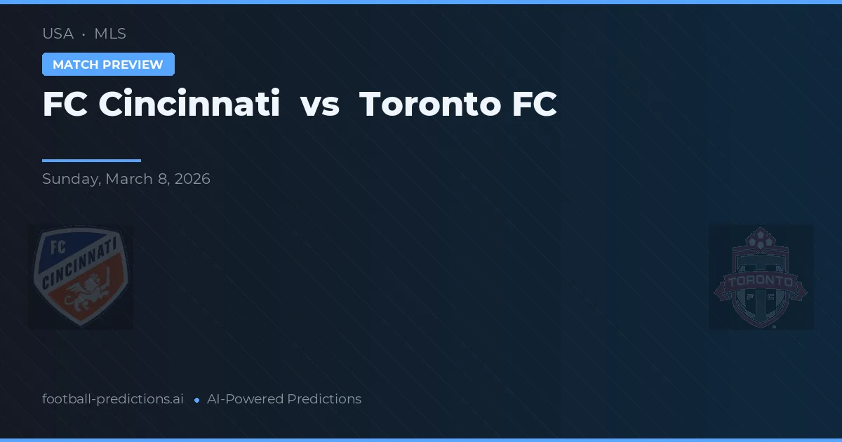 FC Cincinnati vs Toronto FC — pronóstico y previa del partido