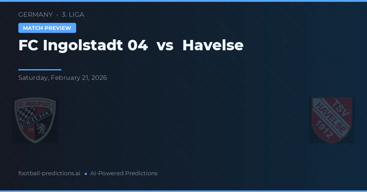 FC Ingolstadt 04 vs Havelse — pronóstico y previa del partido