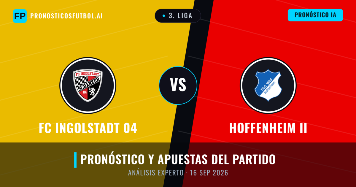 FC Ingolstadt 04 vs Hoffenheim II — pronóstico y previa del partido