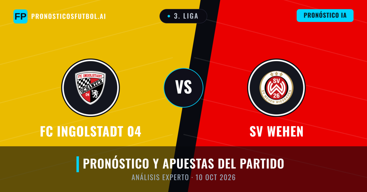 FC Ingolstadt 04 vs SV Wehen — pronóstico y previa del partido