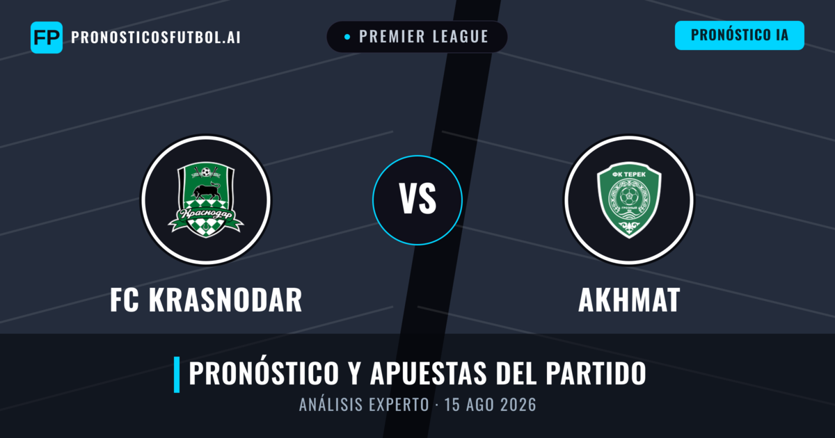 FC Krasnodar vs Akhmat — pronóstico y previa del partido