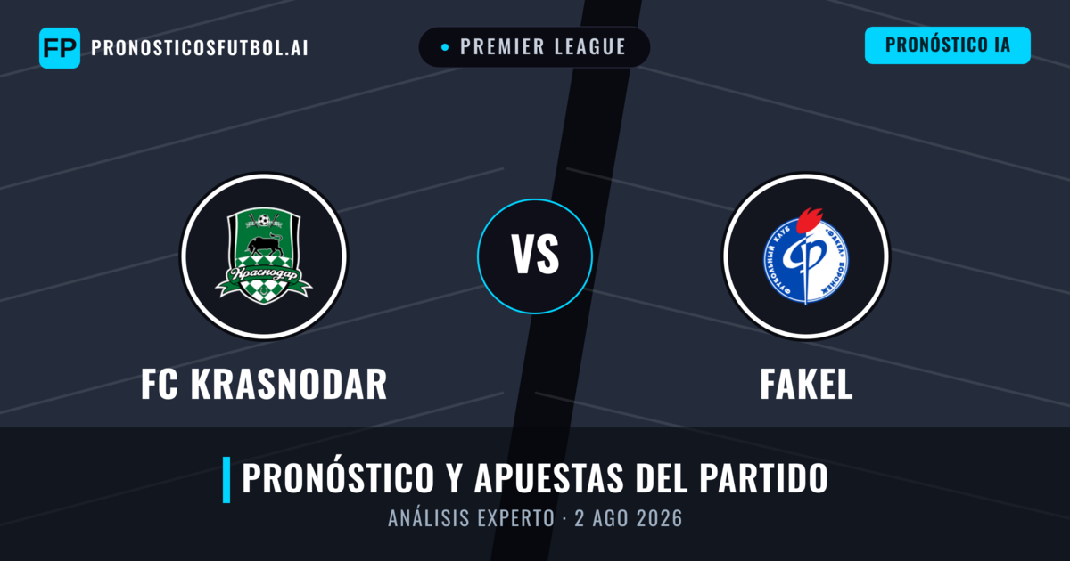FC Krasnodar vs Fakel — pronóstico y previa del partido