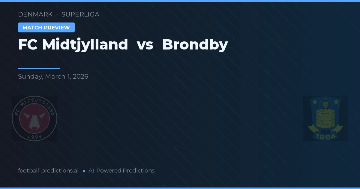 FC Midtjylland vs Brøndby — pronóstico y previa del partido