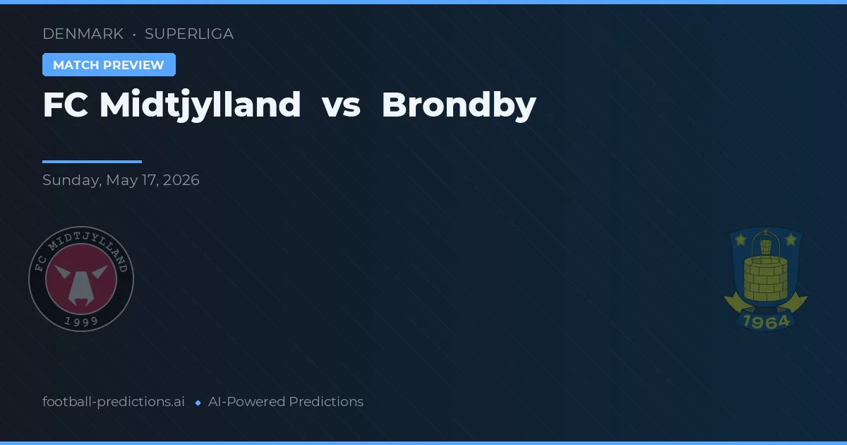 FC Midtjylland vs Brøndby — pronóstico y previa del partido