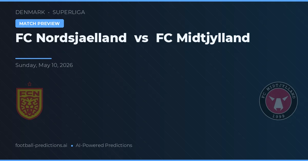 FC Nordsjælland vs FC Midtjylland — pronóstico y previa del partido