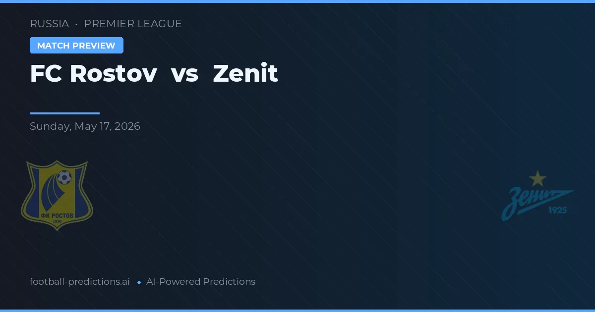 Rostov vs Zenit — pronóstico y previa del partido