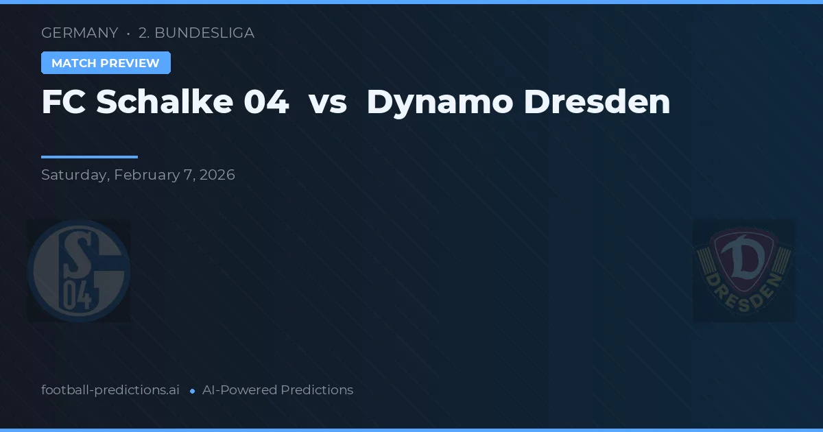 FC Schalke 04 vs Dynamo Dresde — pronóstico y previa del partido