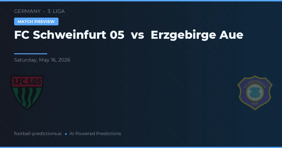 FC Schweinfurt 05 vs Erzgebirge Aue — pronóstico y previa del partido