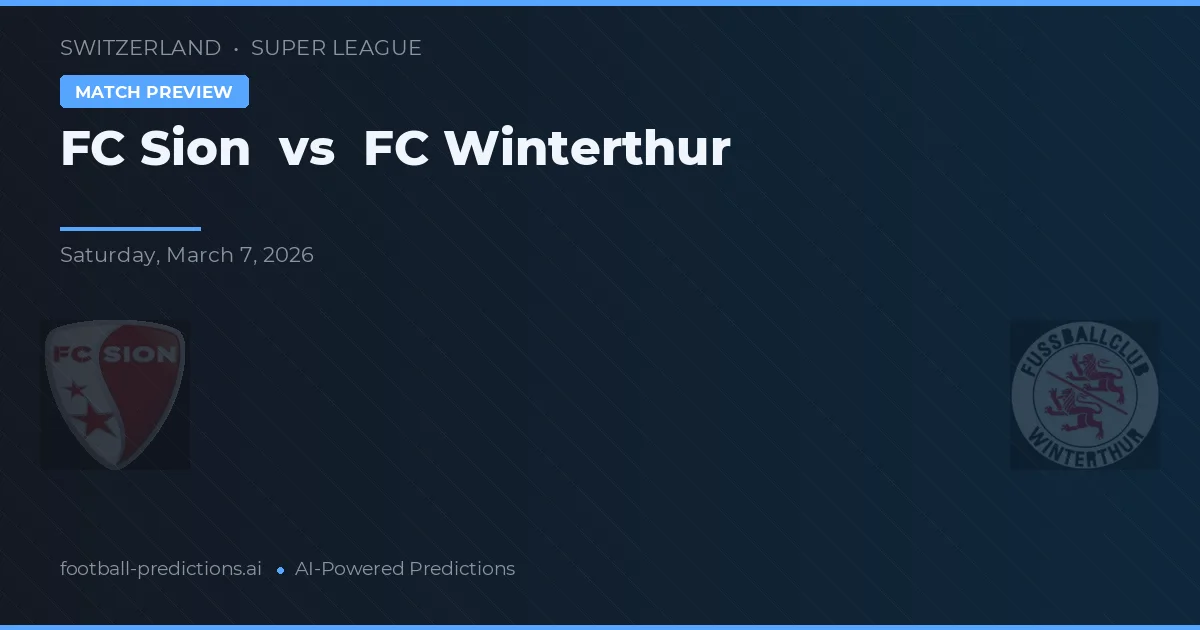 FC Sion vs FC Winterthur — pronóstico y previa del partido
