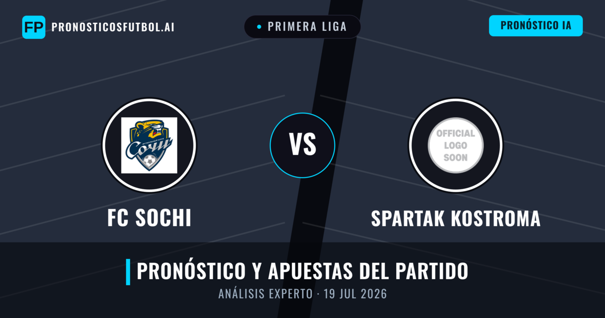 FC Sochi vs Spartak Kostroma — pronóstico y previa del partido
