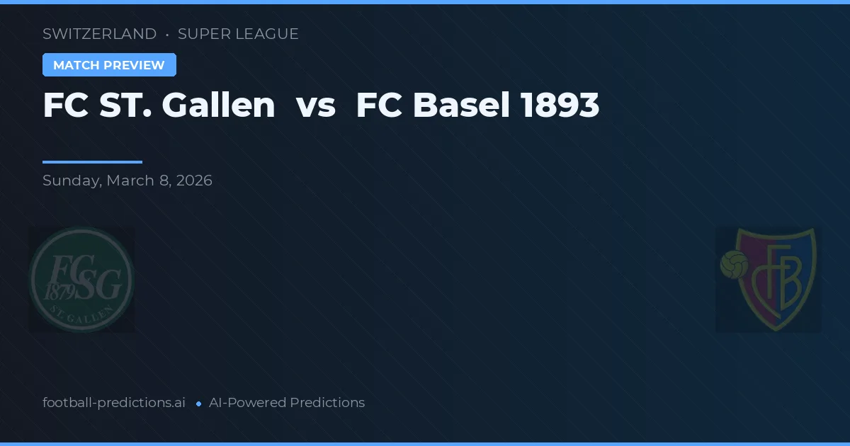 FC St. Gallen vs FC Basilea — pronóstico y previa del partido