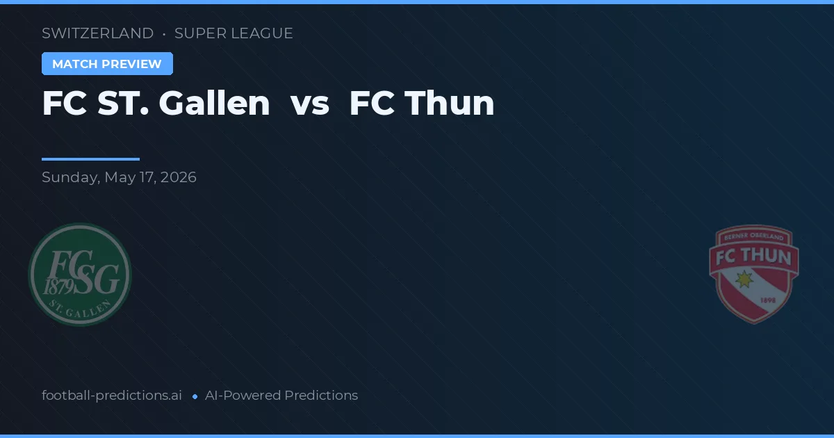 FC St. Gallen vs FC Thun — pronóstico y previa del partido