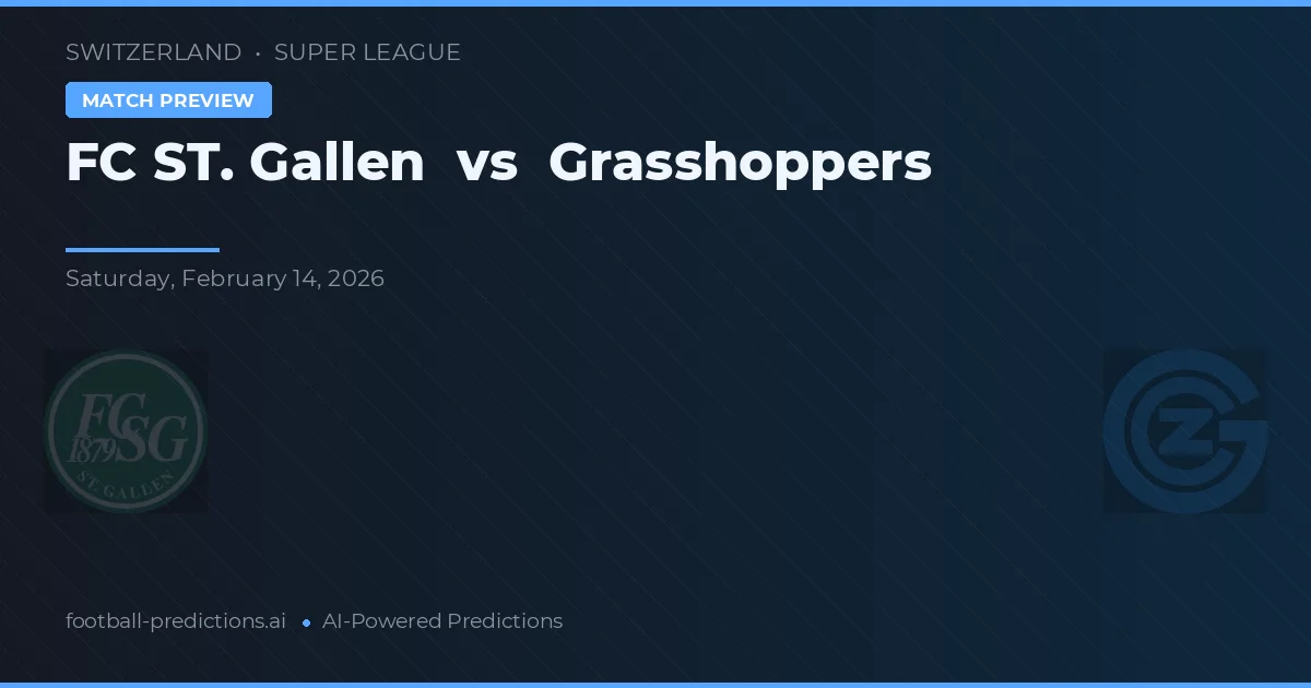 FC St. Gallen vs Grasshoppers — pronóstico y previa del partido