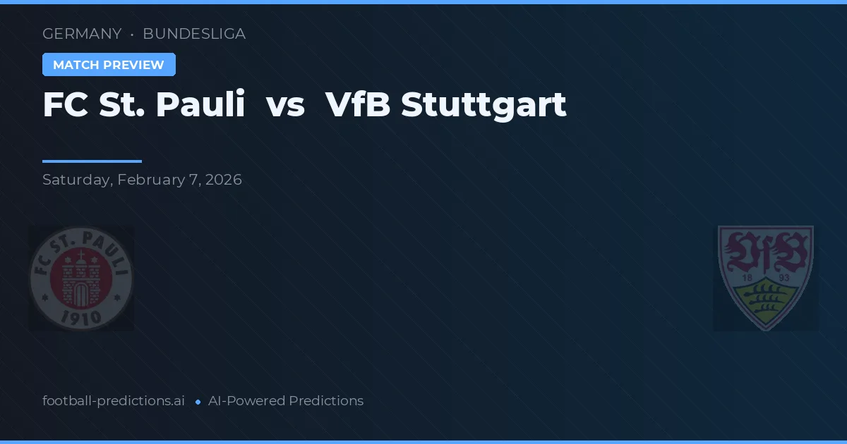 FC St. Pauli vs VfB Stuttgart — pronóstico y previa del partido