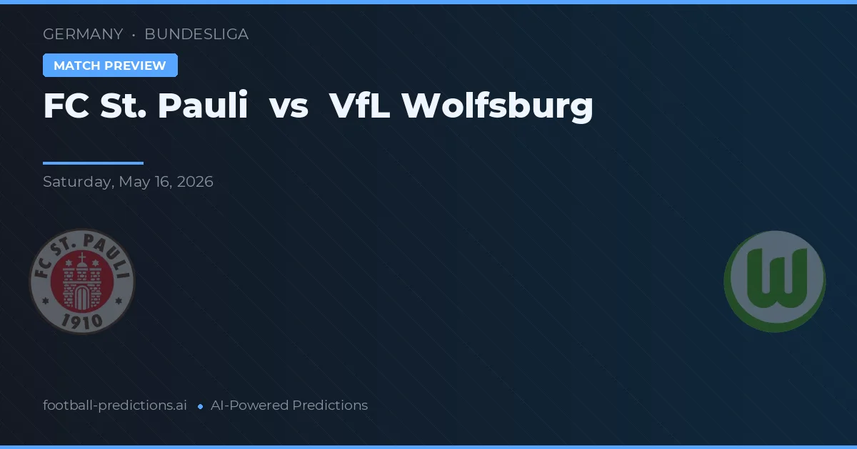 FC St. Pauli vs VfL Wolfsburg — pronóstico y previa del partido