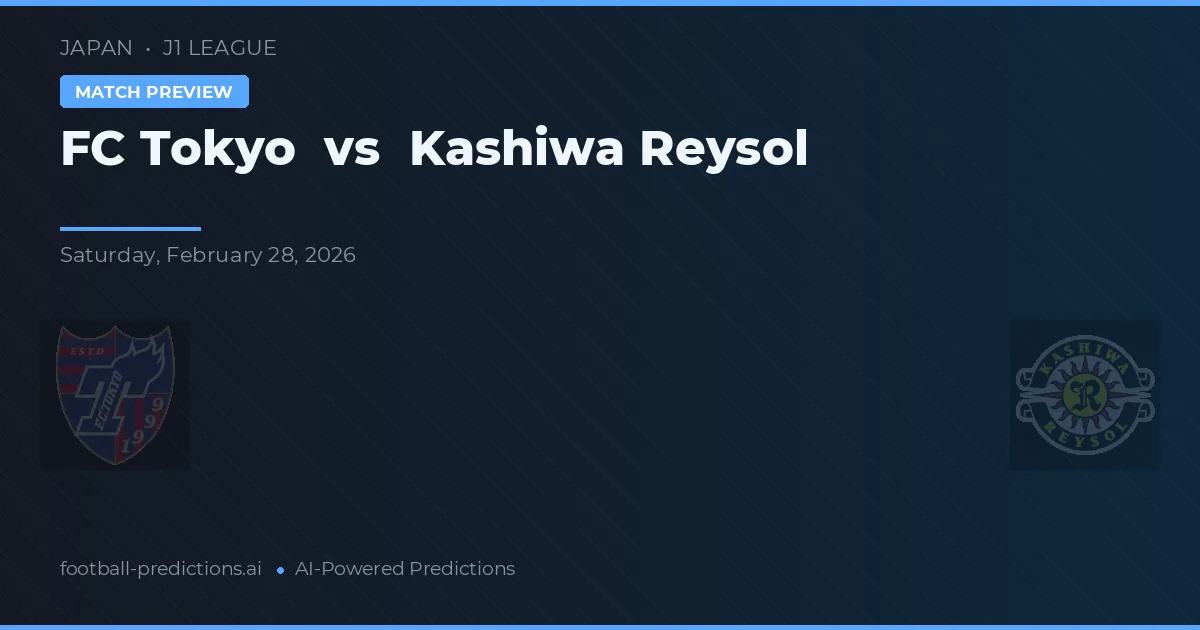 FC Tokio vs Kashiwa Reysol — pronóstico y previa del partido