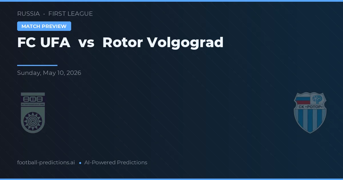 FC UFA vs Rotor Volgograd — pronóstico y previa del partido