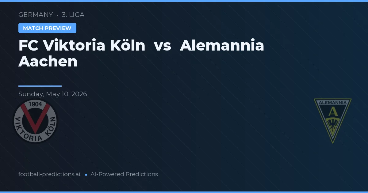 FC Viktoria Köln vs Alemannia Aachen — pronóstico y previa del partido