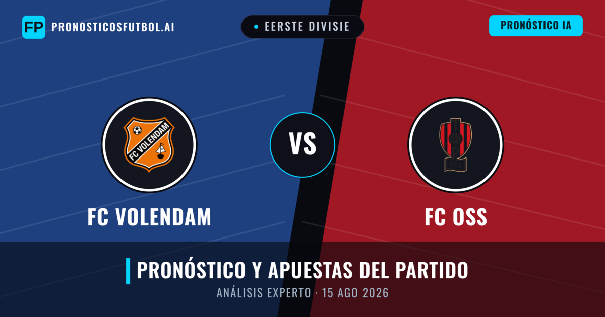 FC Volendam vs FC OSS — pronóstico y previa del partido