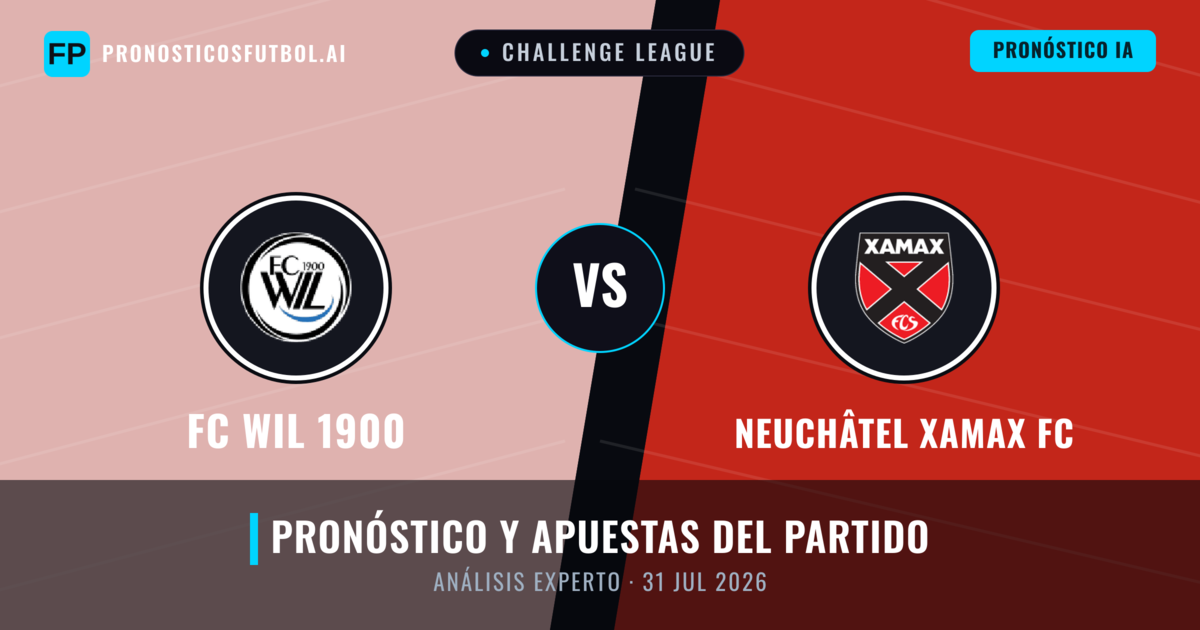 FC Wil 1900 vs Neuchâtel Xamax FC — pronóstico y previa del partido