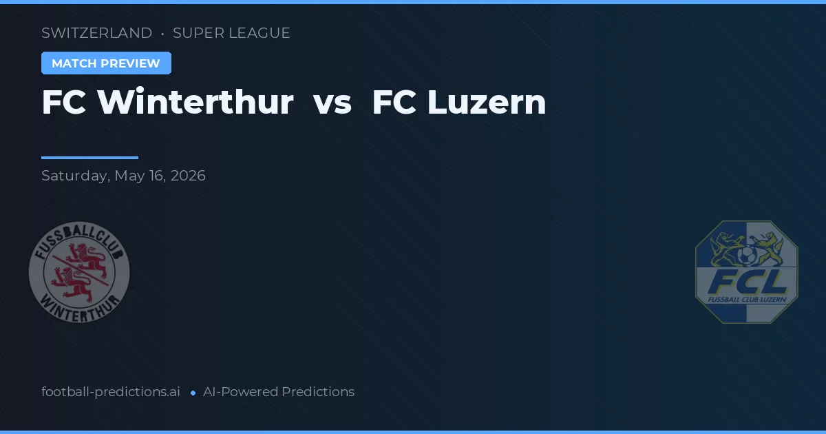 FC Winterthur vs FC Luzern — pronóstico y previa del partido