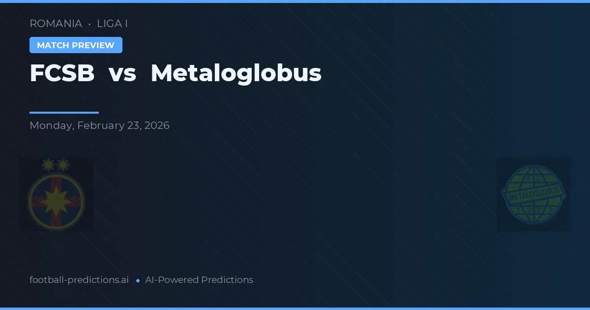 FCSB vs Metaloglobus — pronóstico y previa del partido