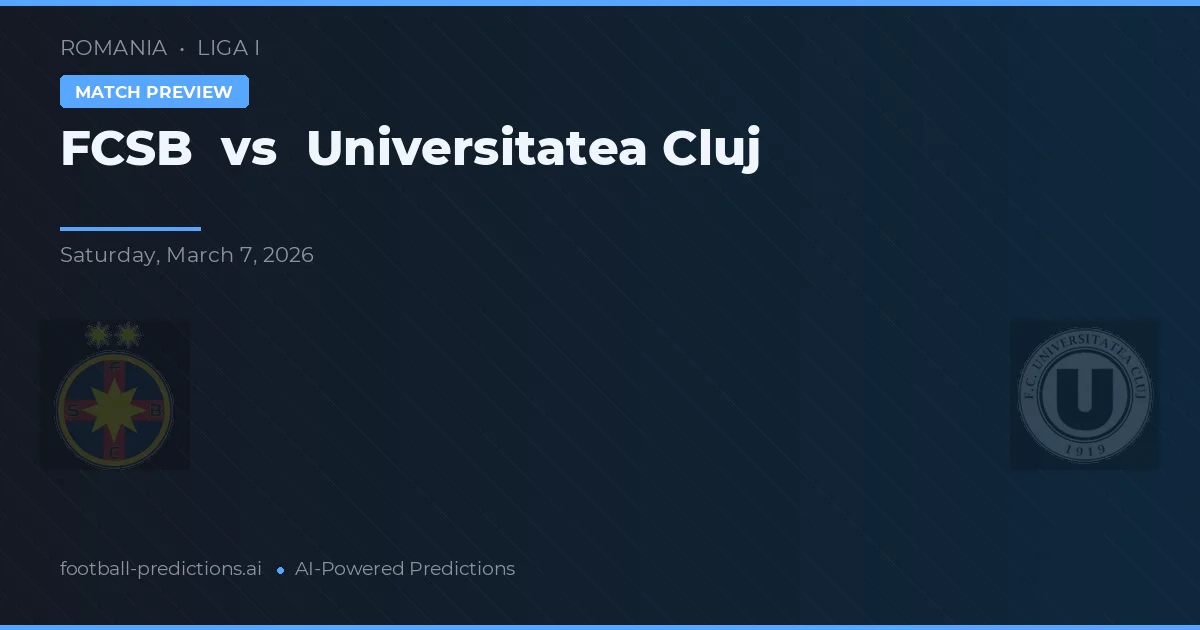 FCSB vs Universidad Cluj — pronóstico y previa del partido
