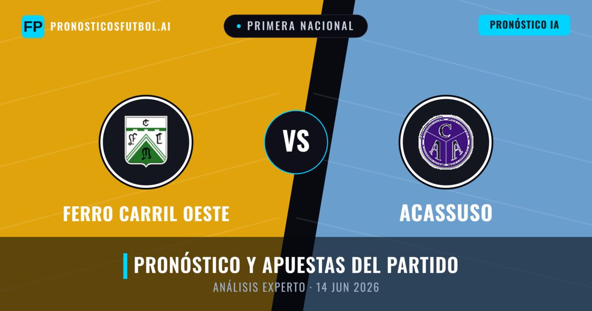 Ferro Carril Oeste vs Acassuso — pronóstico y previa del partido