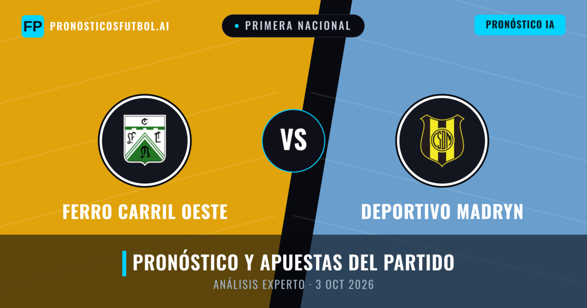 Ferro Carril Oeste vs Deportivo Madryn — pronóstico y previa del partido