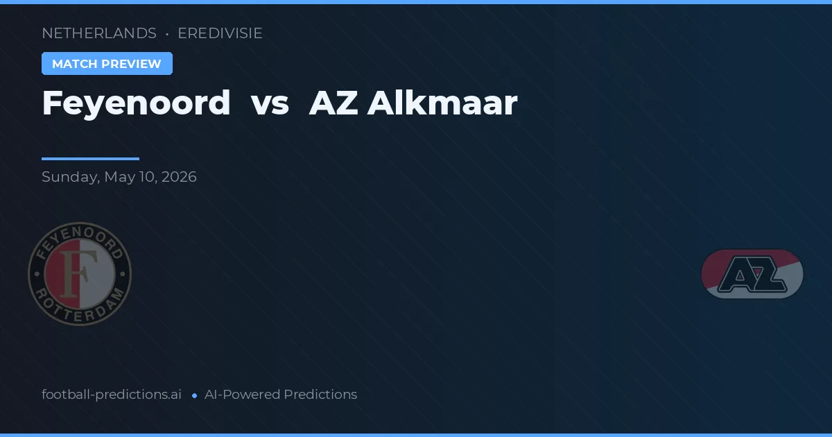 Feyenoord vs AZ Alkmaar — pronóstico y previa del partido