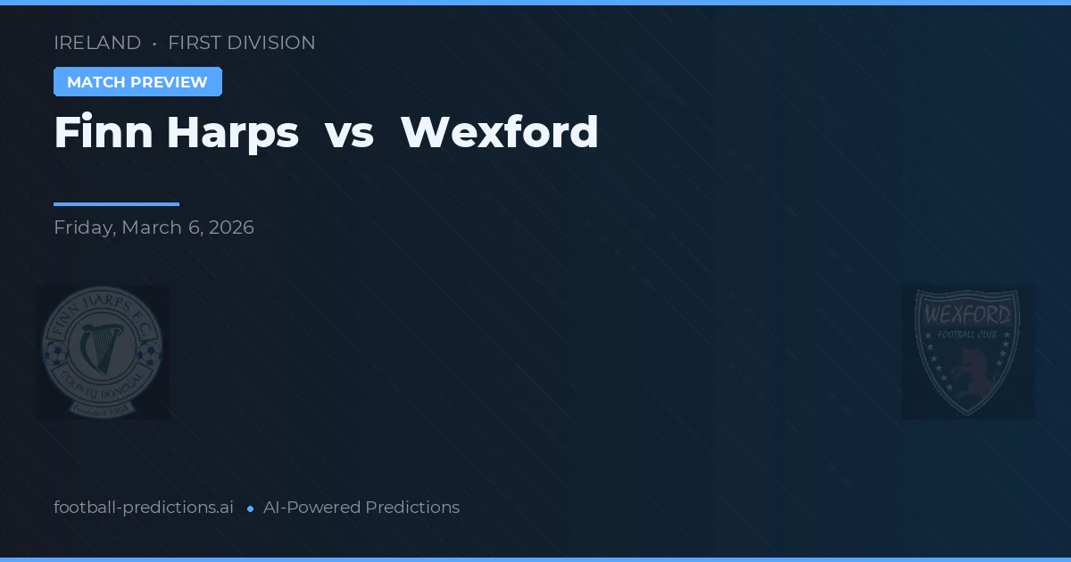 Finn Harps vs Wexford — pronóstico y previa del partido