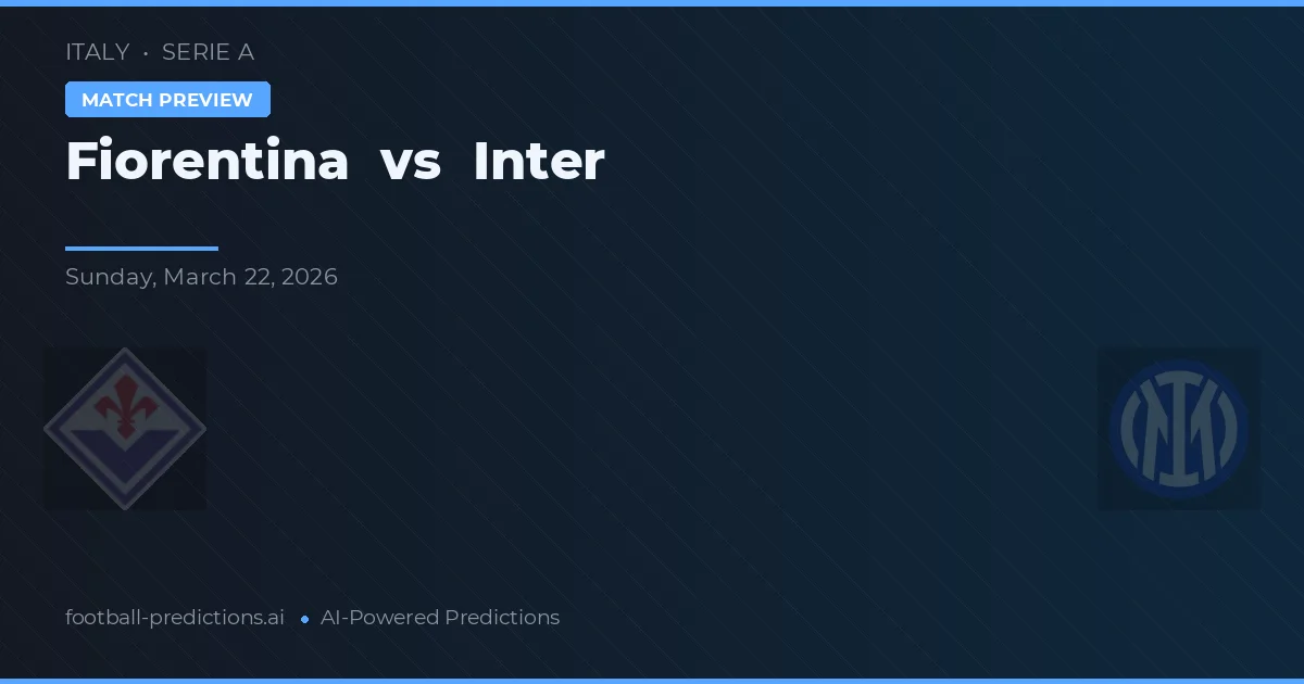 Fiorentina vs Internazionale — pronóstico y previa del partido