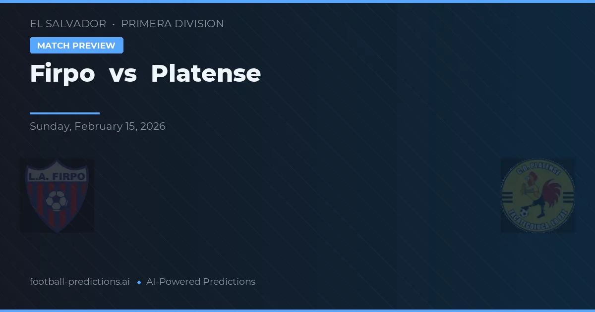 Firpo vs Platense — pronóstico y previa del partido