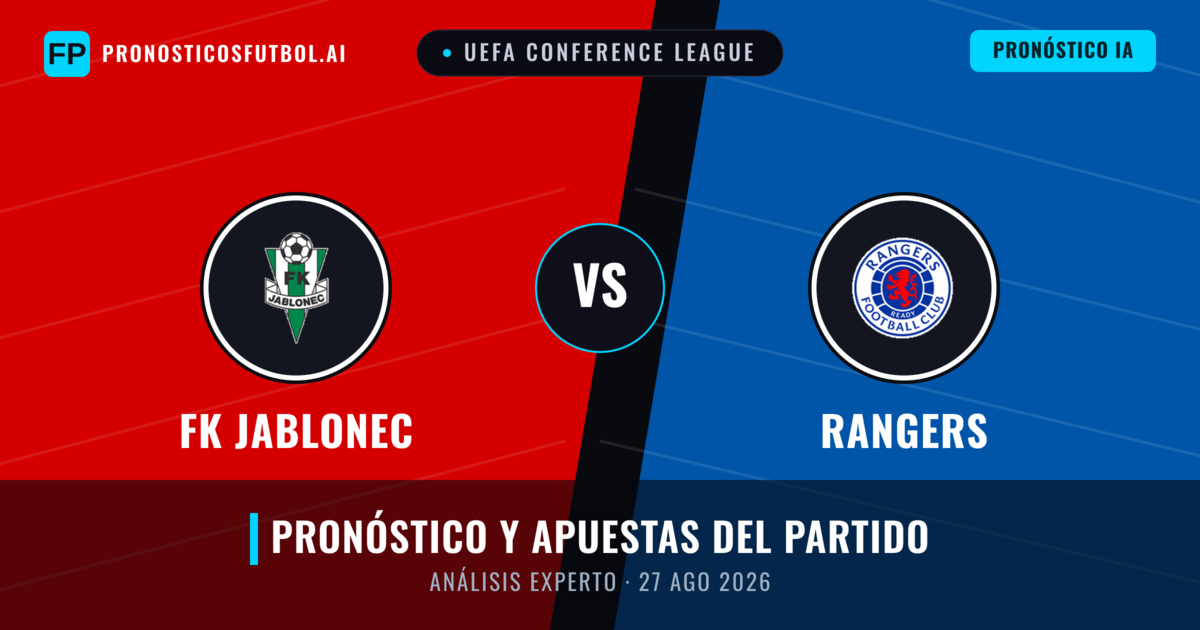 FK Jablonec vs Rangers — pronóstico y previa del partido