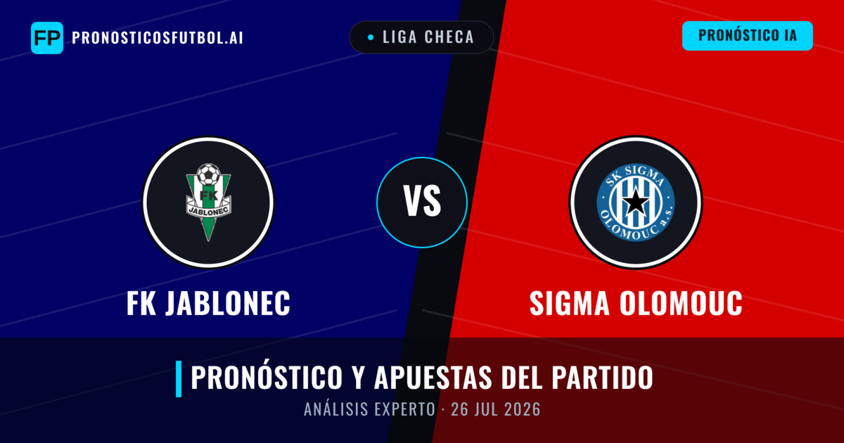 FK Jablonec vs Sigma Olomouc — pronóstico y previa del partido