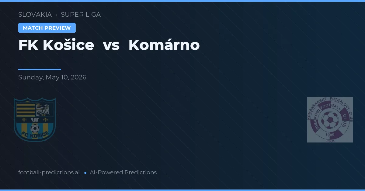 FK Košice vs Komárno — pronóstico y previa del partido