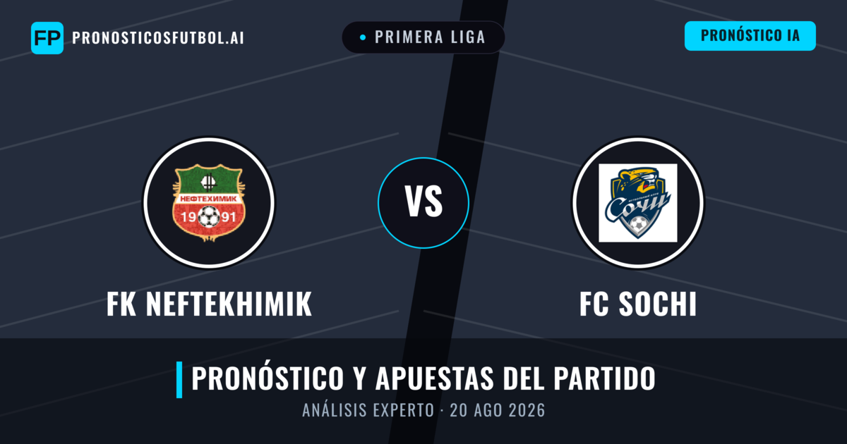 FK Neftekhimik vs FC Sochi — pronóstico y previa del partido