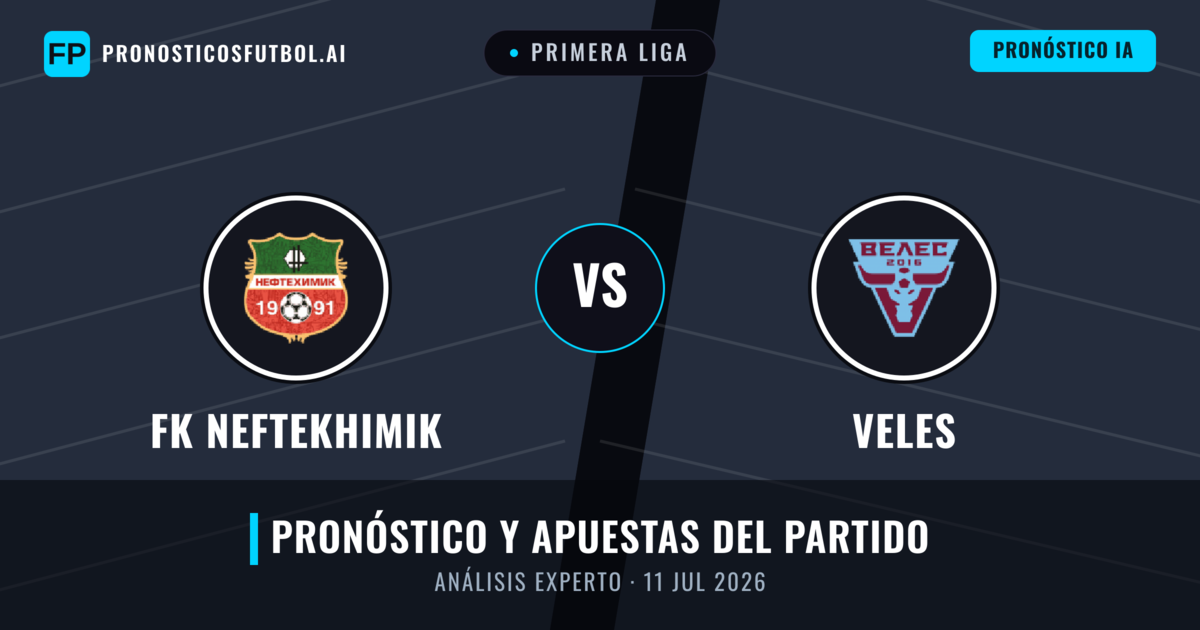 FK Neftekhimik vs Veles — pronóstico y previa del partido