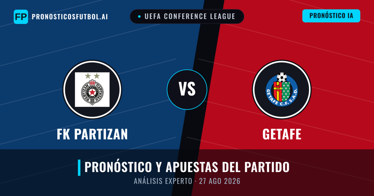 FK Partizan vs Getafe — pronóstico y previa del partido
