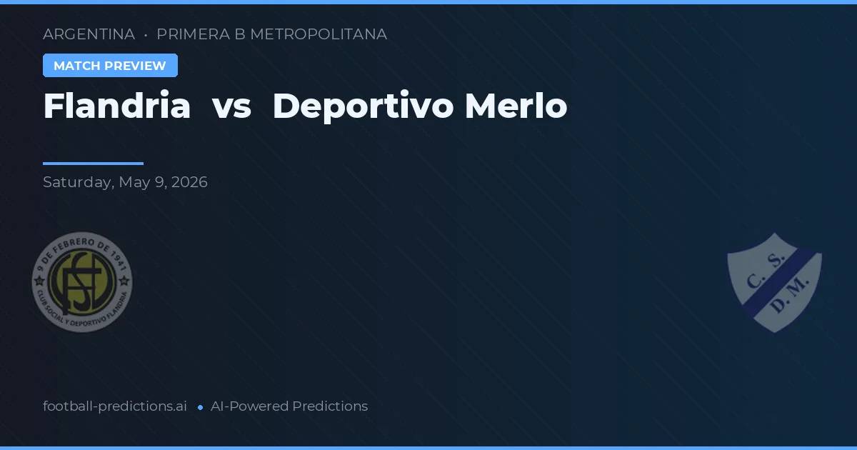 Flandria vs Deportivo Merlo — pronóstico y previa del partido