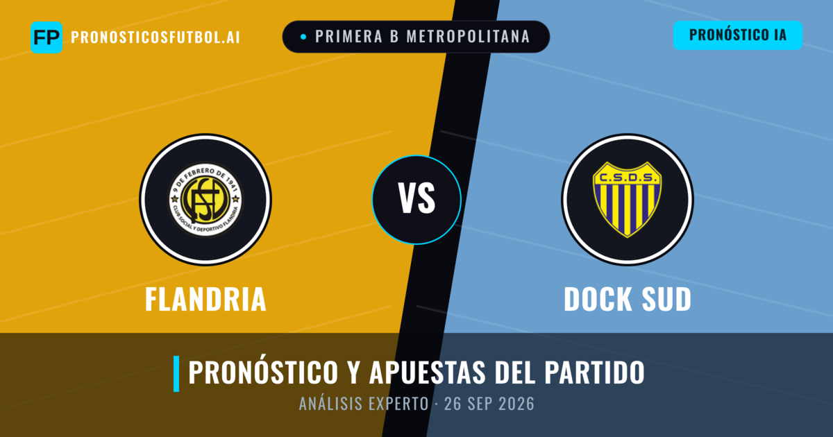 Flandria vs Dock Sud — pronóstico y previa del partido
