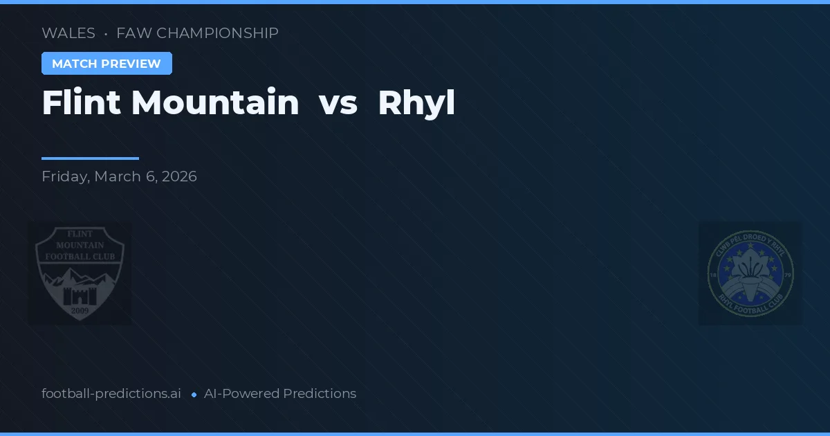 Montaña de Flint vs Rhyl — pronóstico y previa del partido