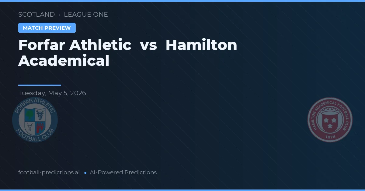 Forfar Athletic vs Hamilton Academical — pronóstico y previa del partido