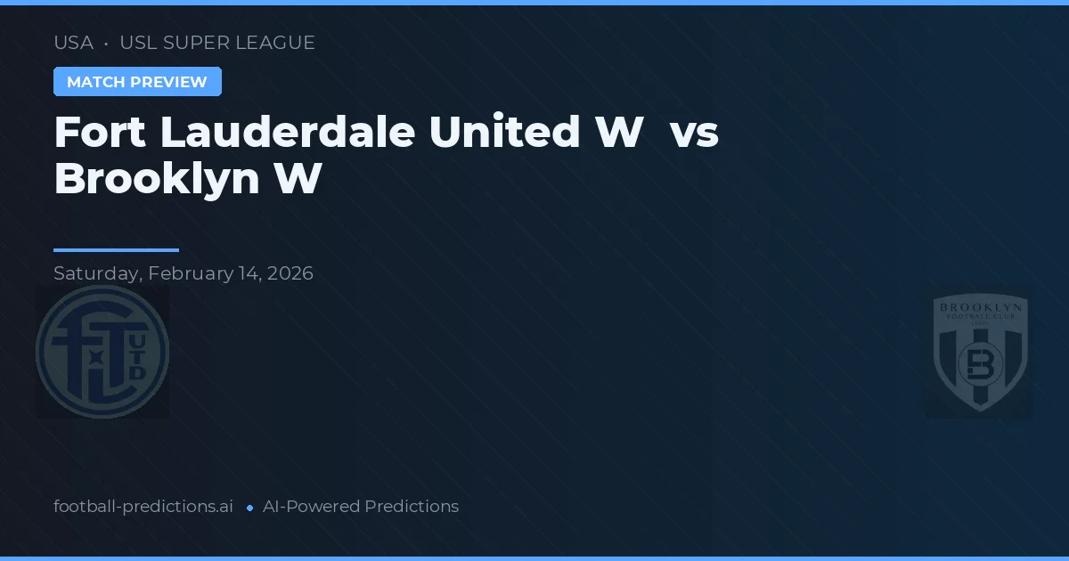 Fort Lauderdale United W vs Brooklyn W — pronóstico y previa del partido