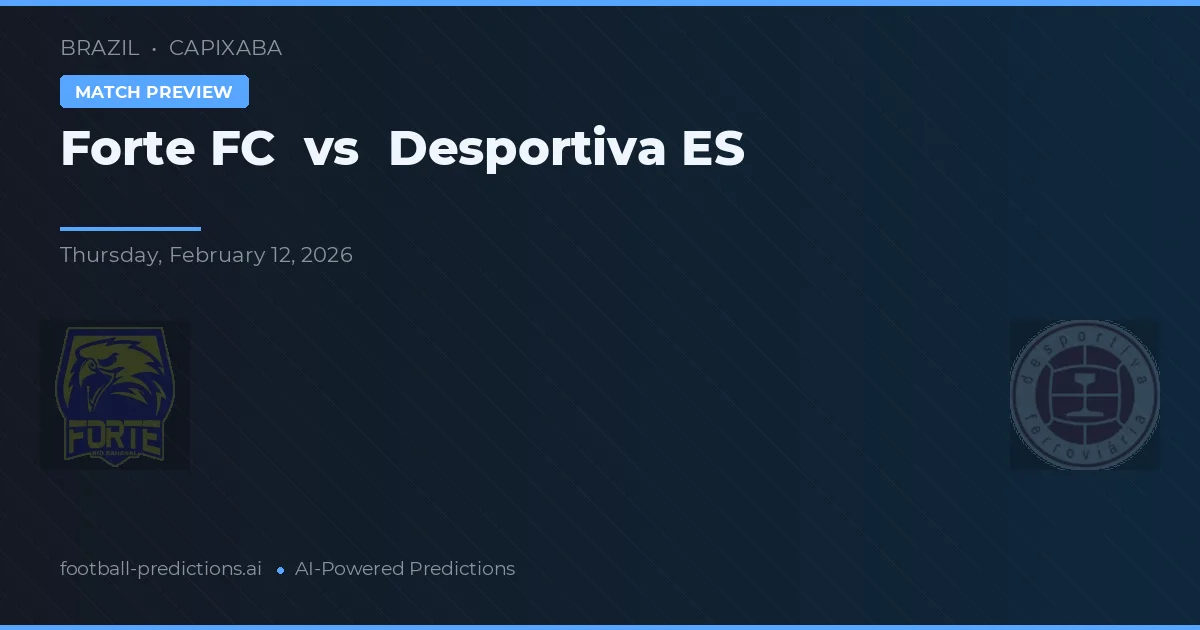 Forte FC vs Desportiva ES — pronóstico y previa del partido
