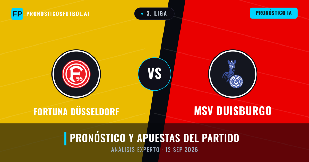 Fortuna Düsseldorf vs MSV Duisburgo — pronóstico y previa del partido